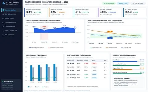 Macroeconomic Indicators Dashboard with Financial Data Charts and Graphs Stock Illustration