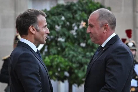 Macron hosts bilateral talks on sidelines of International Space Summit, Paris,  Stock-Fotos