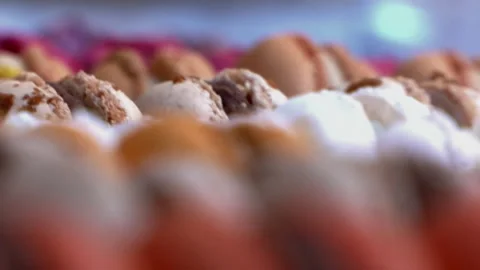 Macrons Closeup Stock Footage 136343019