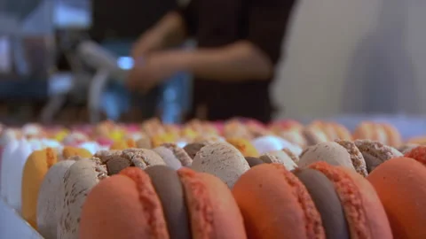 Macrons In Display Stock Footage 136342958