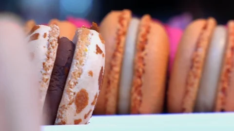 Macrons In Multiple Colors Stock Footage 108980382