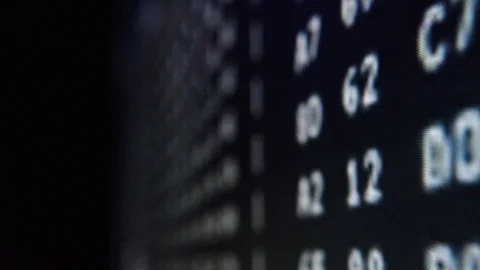 Macroscopic view of code matrix sequence on LCD computer screen Vidéo 111660434