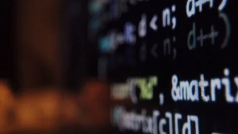 Macroscopic view of code sequence on LCD computer screen Видео 111660369