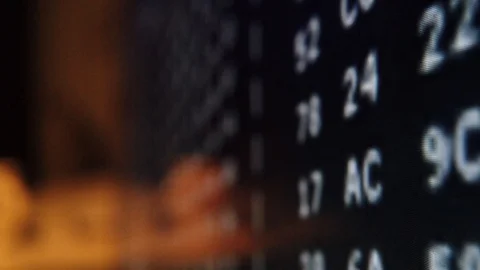 Macroscopic view of code sequence on LCD computer screen Vidéo 111660456