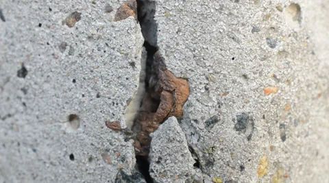 A Macrosurvey of crack is in a post Video stock 35644901