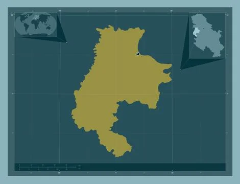 Macvanski, Serbia. Solid color shape Stock Illustration