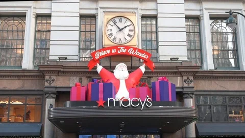 Macys Christmas Marquee New York City Stock Video Pond5