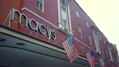 Macys department store located in the heart of Downtown Boston, Massachusetts Stock Footage 305462165