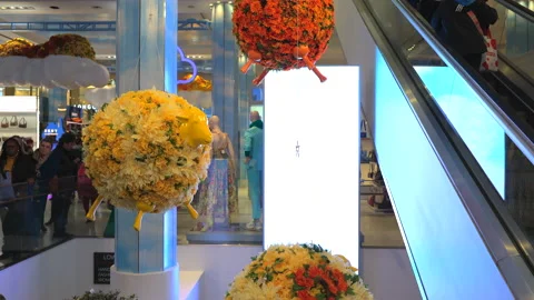 Macy’s Flower Show 2023 is opened at Herald Square in New York City Stock Footage 237410907