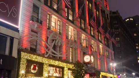Macy's Herald Square Department Store Building At Herald Square In New York Stock Footage 323910244