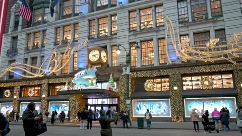 Macy's Herald Square Entrance at Stock Video Pond5