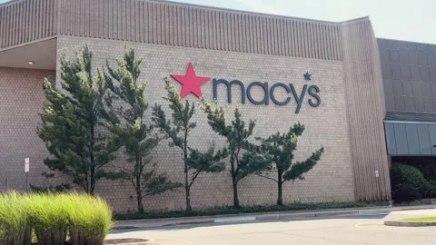 Macy's Retail Storefront 4K Stock Video Stock Footage 248644466
