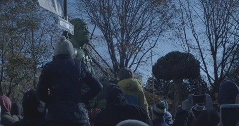 Macy's Thanksgiving Day Parade Float - Slow Motion Stock Footage 98744486