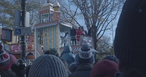 Macy's Thanksgiving Day Parade Float #4 - Slow Motion Stock Footage 98802958