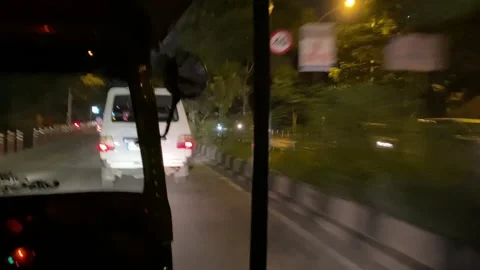 A mad auto driver overtaking all vehicles on highway at night Video stock 162980670
