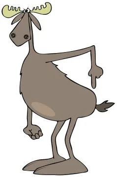Mad bull moose Stock Illustration