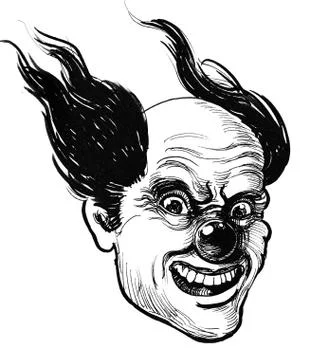 Mad clown Stock Illustration