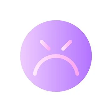Mad emoticon flat gradient two-color ui icon イラスト素材