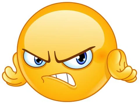 Mad emoticon 库存插图