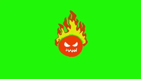 Mad expression looping animation on green background Stock Footage 340269842