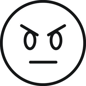 Mad face icon Stock Illustration