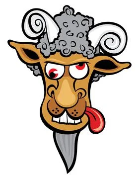 Mad goat Stock Illustration