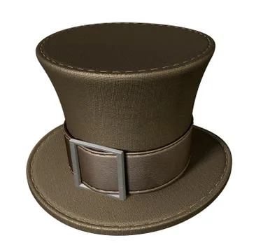 Mad hatters top hat perspective Stock Illustration