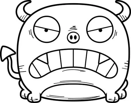 Mad Little Devil 스톡 일러스트