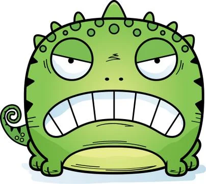 Mad Little Lizard Stock Illustration