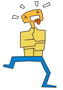 A mad man Stock Illustration