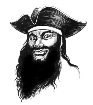 Mad pirate Stock Illustration