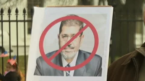 Mad at president Morsi Stock Footage 12720065