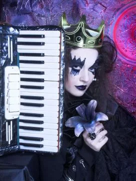 Mad queen. Stock Photos