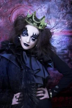 Mad queen. Stock Photos