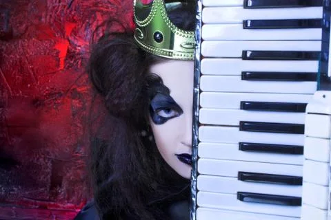 Mad queen. Stock Photos