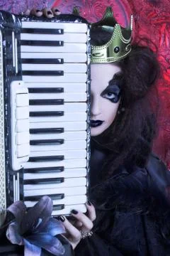 Mad queen. Stock Photos