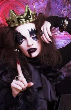 Mad queen. Stock Photos