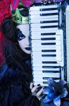 Mad queen. Stock Photos