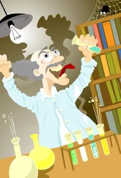 Mad Scientist Illustrazione stock
