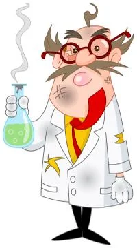 Mad scientist Stock Illustration