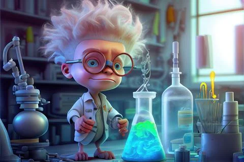 Mad Scientist Stock Illustration