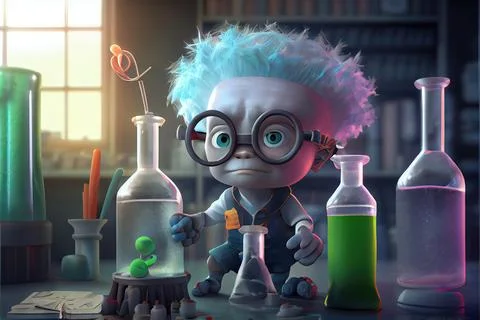 Mad Scientist Stock Illustration