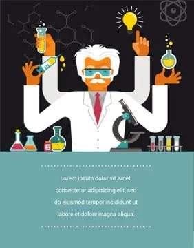Mad Scientist - Research, Bio Technology Stock Illustration