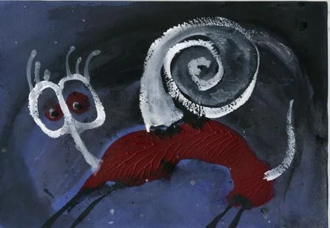 Mad snail Stock Illustration