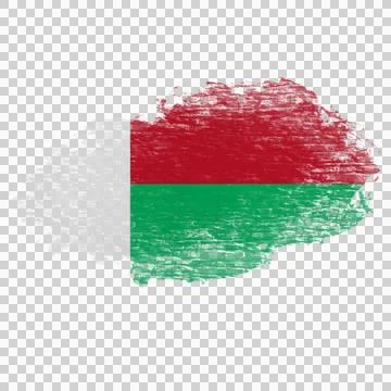 Madagascar Brush Flag Stock Photos