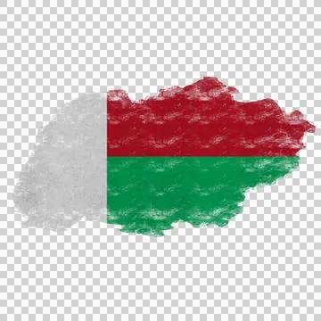Madagascar Brush Flag Stock Photos