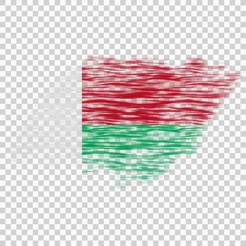 Madagascar Brush Flag Stock Photos