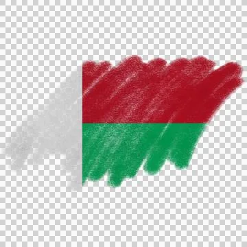 Madagascar Brush Flag Stock Photos