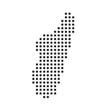 Madagascar dotted vector map Stock Illustration