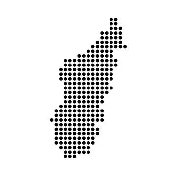 Madagascar dotted vector map Stockillustratie